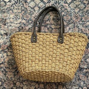 J Crew Straw Woven shoulder Bag